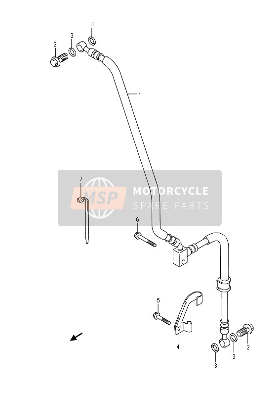 Flexible de frein avant (UH125 E19)